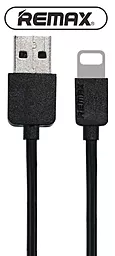 Кабель Remax Light USB-A - Lightning 12w 2.4a 1м cable Black (RC-006i)