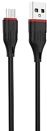 Кабель Borofone BX17 USB-A - micro USB 12w 2.4a 1м cable Black - фото Кабель Borofone BX17 USB-A - micro USB 12w 2.4a 1м cable Black