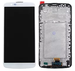 Дисплей LG K10 2016 (K410, K420, K425, K428, K430, LGMS428, F670L, F670S, F670K) (с микросхемой) с тачскрином и рамкой, оригинал, White