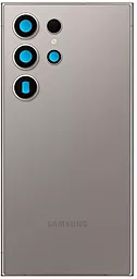 Задняя крышка корпуса Samsung Galaxy S24 Ultra 5G 2024 S928 со стеклом камеры, Original Titanium Gray - фото Задняя крышка корпуса Samsung Galaxy S24 Ultra 5G 2024 S928 со стеклом камеры, Original Titanium Gray