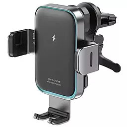 Автотримач з бездротовою зарядкою Proove Triple Clamp Pro 15W Black - фото Автотримач з бездротовою зарядкою Proove Triple Clamp Pro 15W Black