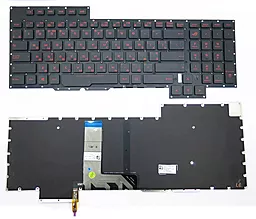 Клавіатура для ноутбуку Asus GX700 series без рамки з підсвіткою чорна