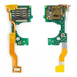 Шлейф Sony Ericsson M600 з роз'ємом SIM-карти і карти пам'яті
