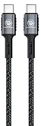 USB Кабель Powermax Bravo 65W USB Type-C -> Type-C Cable Black (PWRMX042PDСС) - мініатюра 2