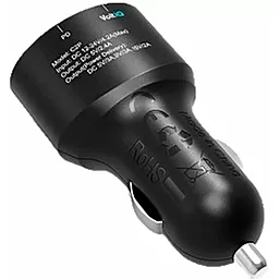 Автомобільний зарядний пристрій з швидкою зарядкою Tronsmart C2P 42W USB PD Car Charger with VoltiQ Black - мініатюра 4