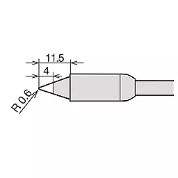 Паяльное жало коническое Goot RX-85HRT-B - фото Паяльное жало коническое Goot RX-85HRT-B