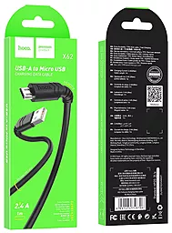 Кабель Hoco X62 Fortune USB-A - micro USB 12w 2.4a 1м cable Black - мініатюра 4 Кабель Hoco X62 Fortune USB-A - micro USB 12w 2.4a 1м cable Black - мініатюра 4