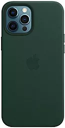 Чехол Apple Leather Case with MagSafe for iPhone 12 Pro Max Forest Green
