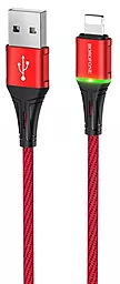 Кабель Borofone BU25 Glory USB-A - Lightning 12w 2.4a 1.2м cable Red - фото Кабель Borofone BU25 Glory USB-A - Lightning 12w 2.4a 1.2м cable Red