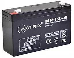 Аккумуляторная батарея Matrix 6V 12AH (NP12-6)