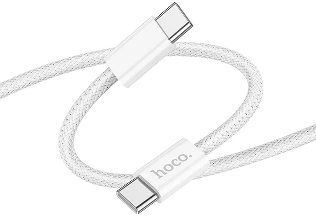 Кабель Hoco X105 Hero USB Type-C - Type-C 60w 3a PD 1м able White - фото 3