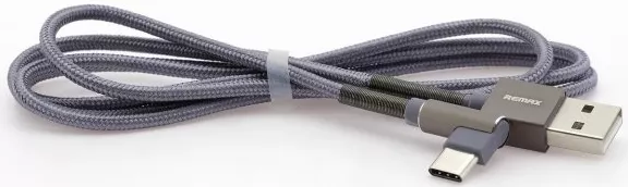 Кабель Remax Ranger USB-A - Type-C 12w 2.4a 1м cable Grey (RC-119a) - фото 2