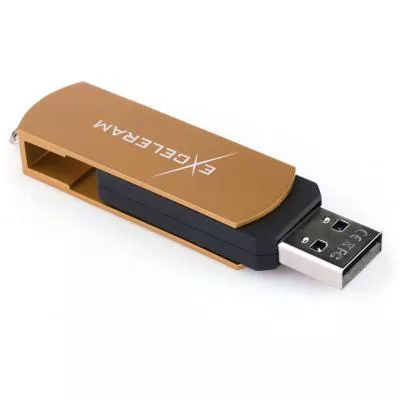 Флешка Exceleram 64GB P2 Series USB 2.0 (EXP2U2BRB64) Brown - фото 1