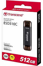 Накопичувач SSD Transcend ESD310C 512GB USB3.2 Gen2 (TS512GESD310C) - мініатюра 4