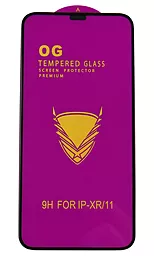 Захисне скло OG для Apple iPhone XR/iPhone 11 Black (тех. упаковка) - фото Захисне скло OG для Apple iPhone XR/iPhone 11 Black (тех. упаковка)