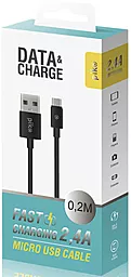 Кабель Piko USB-A - micro USB 12w 2.4a 0.2м сable Black (CB-UM10) - миниатюра 2 Кабель Piko USB-A - micro USB 12w 2.4a 0.2м сable Black (CB-UM10) - миниатюра 2