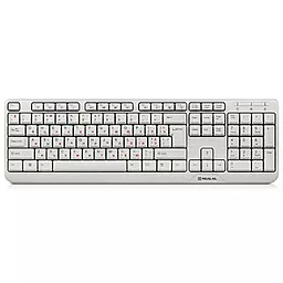 Комплект (клавиатура+мышка) REAL-EL Standard 505 Kit, USB, white - миниатюра 2