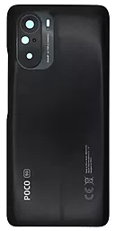 Задняя крышка корпуса Xiaomi Redmi K40 со стеклом камеры с логотипом "Poco" Original Night Black - фото Задняя крышка корпуса Xiaomi Redmi K40 со стеклом камеры с логотипом "Poco" Original Night Black