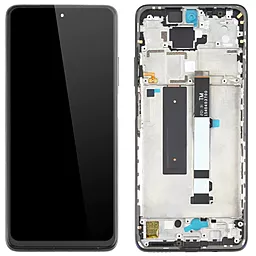 Дисплей Xiaomi Redmi Note 9 Pro 5G с тачскрином и рамкой, оригинал, Black