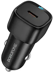 Автомобильное зарядное устройство Borofone BZ34A Cloud 20W PD USB-C car charger black - фото Автомобильное зарядное устройство Borofone BZ34A Cloud 20W PD USB-C car charger black