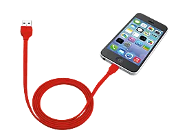 Кабель USB Trust Urban Revolt Lightning Cable 1m Red - миниатюра 2