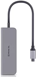 USB Type-C хаб REAL-EL CQ-700 Space Gray (EL123110002) - миниатюра 5