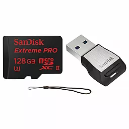 Карта пам'яті SanDisk microSDXC 128GB UHS-II U3 (SDSQXPJ-128G-GN6M3) - фото Карта пам'яті SanDisk microSDXC 128GB UHS-II U3 (SDSQXPJ-128G-GN6M3)