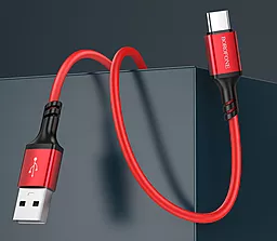 Кабель Borofone BX83 Famous USB-A - Type-C 15w 3a 1м cable Red - мініатюра 4