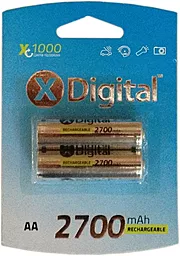 Акумулятор X-digital AA/HR06 NI-MH 2700 mAh BL 2 шт 1.2 V