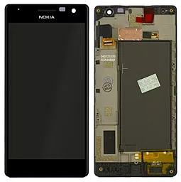 Дисплей Nokia Lumia 730 Dual Sim, Lumia 735 + Touchscreen with frame (original) Black