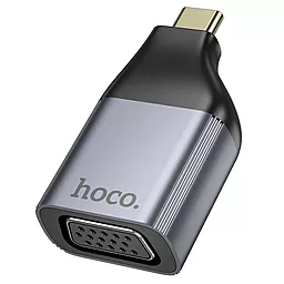 Видео переходник (адаптер) UA34 USB Type-C - VGA 2k 60hz metal grey Hoco - фото Видео переходник (адаптер) UA34 USB Type-C - VGA 2k 60hz metal grey Hoco