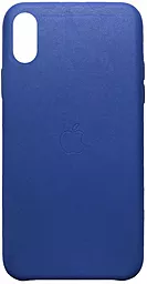 Чехол Apple Leather Case Full for iPhone XS Max Star Blue