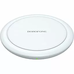 Бездротовий (індукційний) зарядний пристрій Borofone BQ6 Boon 15w wireless charger white - фото Бездротовий (індукційний) зарядний пристрій Borofone BQ6 Boon 15w wireless charger white