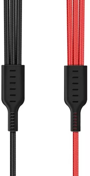 Універсальний кабель Hoco U31 Benay 3-in-1 USB-A to Type-C/Lightning/micro USB 12w 2.4a 1.2м сable Black - фото 2
