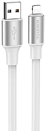 Кабель Borofone BX82 Bountiful USB-A - Lightning 12w 2.4a 1м cable White - фото Кабель Borofone BX82 Bountiful USB-A - Lightning 12w 2.4a 1м cable White