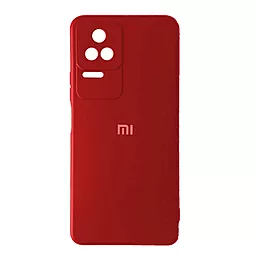 Чехол Silicone Case Full для Xiaomi Poco F4 Red