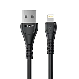 Кабель Havit HV-CB641C USB-A - Lightning 10.5w 2.1a 1м cable Black - фото Кабель Havit HV-CB641C USB-A - Lightning 10.5w 2.1a 1м cable Black
