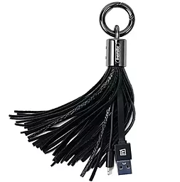 Кабель Remax RC-053i Tassel Ring 0.15m Lightning black - фото Кабель Remax RC-053i Tassel Ring 0.15m Lightning black