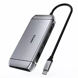 Мультипортовый USB Type-C хаб Choetech 9-in-1 grey (HUB-M15-GY)