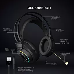 Наушники GamePro HS565 Nitro Black (HS565) - миниатюра 5 Наушники GamePro HS565 Nitro Black (HS565) - миниатюра 5