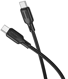Кабель Borofone BX113 Silicone USB Type-C - Type-C 60w 3a 3м PD cable Black - миниатюра 2 Кабель Borofone BX113 Silicone USB Type-C - Type-C 60w 3a 3м PD cable Black - миниатюра 2