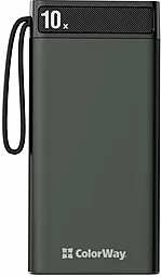 Повербанк ColorWay Metal Case 10000mAh Black (CW-PB100LPI1BK-D) - фото Повербанк ColorWay Metal Case 10000mAh Black (CW-PB100LPI1BK-D)