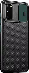 Чехол Epik Camshield Samsung G980 Galaxy S20 Black/Dark Green