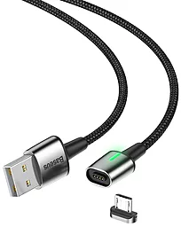USB Кабель Baseus Zinc Magnetic micro USB Cable Black (CAMXC-A01) - мініатюра 2