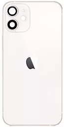 Задняя крышка корпуса Apple iPhone 12 со стеклом камеры White - фото Задняя крышка корпуса Apple iPhone 12 со стеклом камеры White