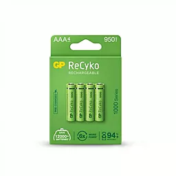 Аккумулятор GP ReCyko+ 1000 Series AAA 950mAh NiMh 4шт (GP100AAAHCE-2EB4) - фото Аккумулятор GP ReCyko+ 1000 Series AAA 950mAh NiMh 4шт (GP100AAAHCE-2EB4)