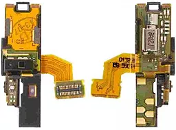Шлейф Sony Xperia Arc X12 LT15i / LT18i с разъемом наушников, вибромотором, кнопкой включения, подстветкой Original