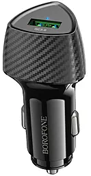 Автомобильное зарядное устройство Borofone BZ31 18w QC USB-A port car charger black - фото Автомобильное зарядное устройство Borofone BZ31 18w QC USB-A port car charger black