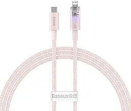 Кабель Baseus Explorer Series USB Type-C - Lightning 20w 3a 2м PD сable Pink (CATS010304) - фото Кабель Baseus Explorer Series USB Type-C - Lightning 20w 3a 2м PD сable Pink (CATS010304)