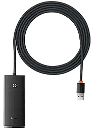 USB-A хаб Baseus USB 4-in-1 USB3.0 black (B0005280B211-03) - фото USB-A хаб Baseus USB 4-in-1 USB3.0 black (B0005280B211-03)